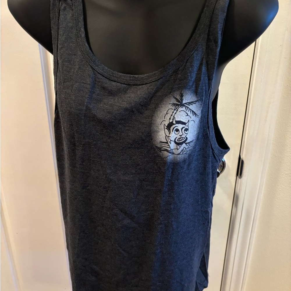 Women's Dark Gray Tank Top with Graphic